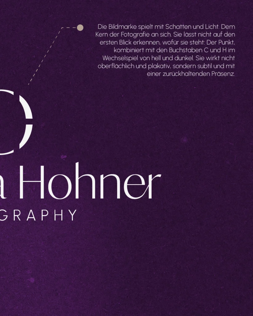 Redesign und Beschreibung des neuen Logos für die Personal Bran Fotografin Christina Hohner. Erklärung der Bildmarke.